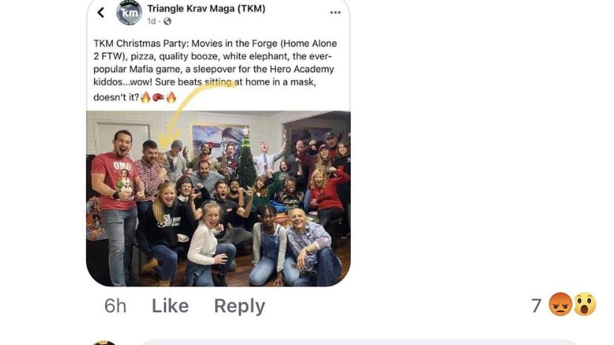 Triangle Krav Maga’s party in Durham prompted angry reaction online over not following COVID-19 restrictions.