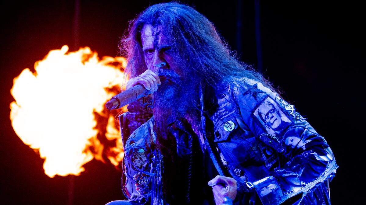 Rob Zombie performs on stage on the “Freaks on Parade Tour”, Tuesday, Aug. 20, 2023.