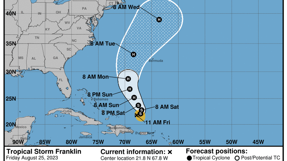 Hurricane Franklin plus Tropical Depression 10 has formed. What NC will see and when