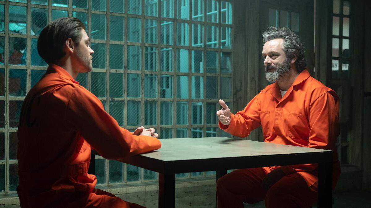 Tom Payne, left, and Michael Sheen in the Season 1 finale of “Prodigal Son” on Fox.