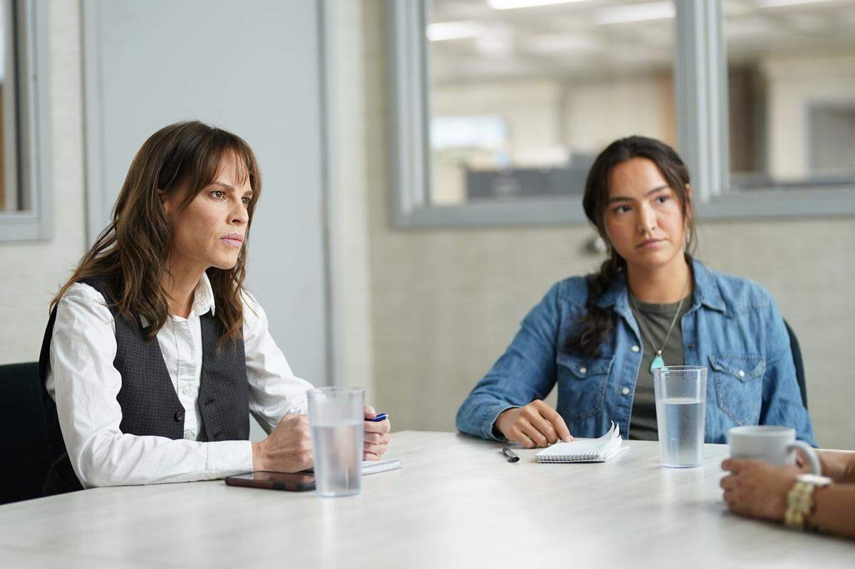 Hilary Swank and Grace Dove in the ABC series “Alaska Daily.”