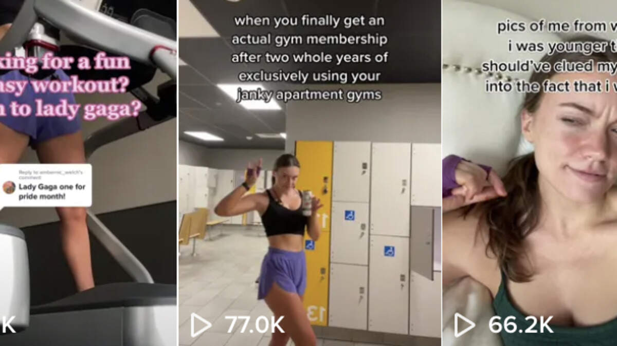 Screenshots from three of the videos on Bennett’s TikTok account. She says she tries to post on the app twice a day.