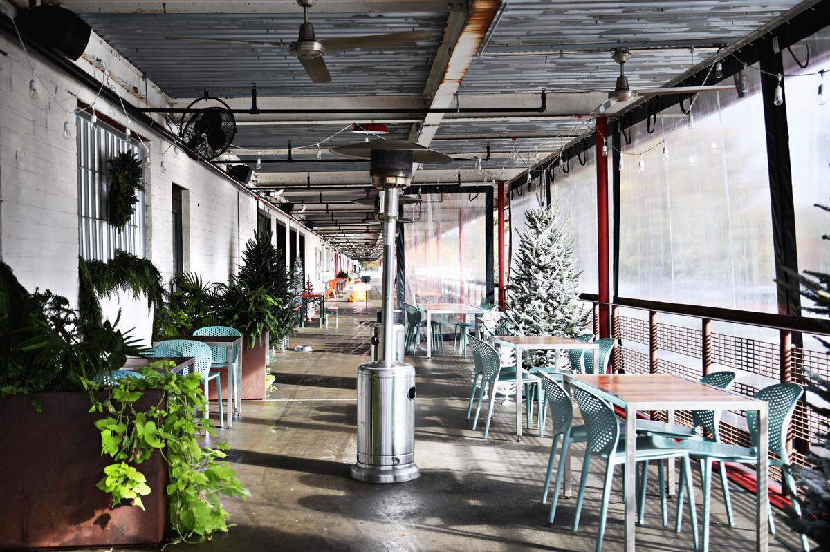 Hummingbird in Raleigh has added tents and heaters to its outdoor seating to accommodate guests in the cold months ahead.