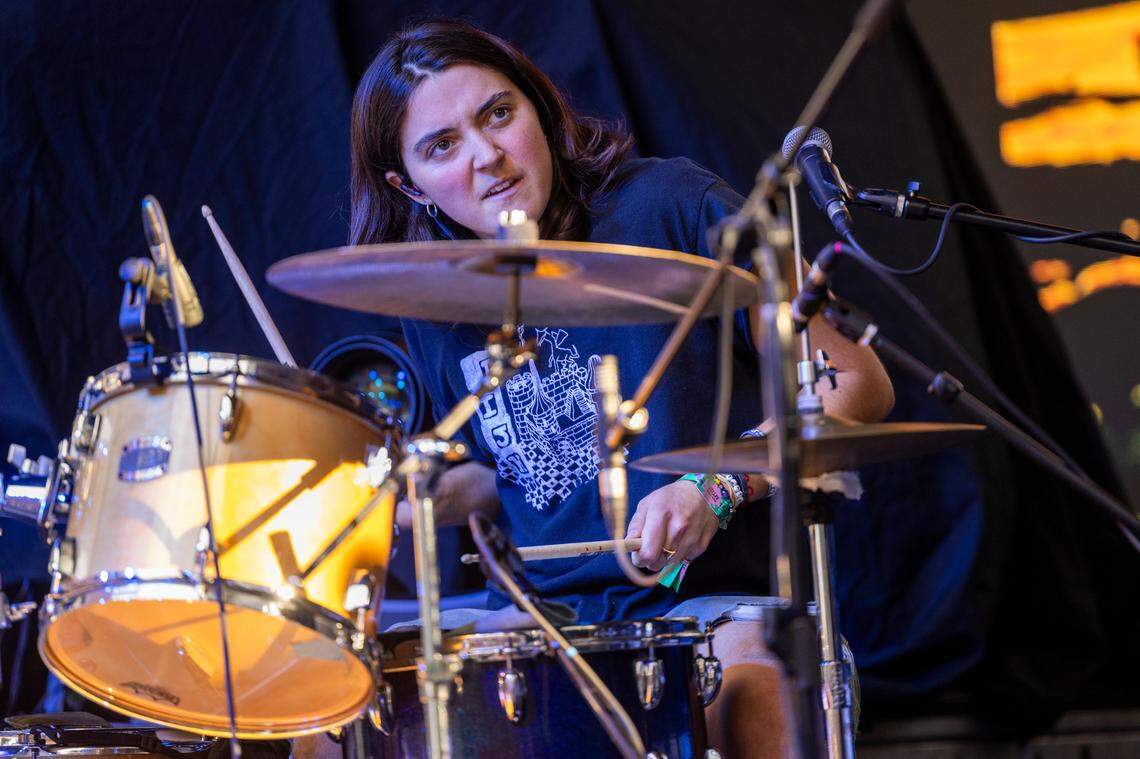 Indigo De Souza performs at City Plaza in Raleigh during the Hopscotch Music Festival on Saturday, Sept. 7, 2024.