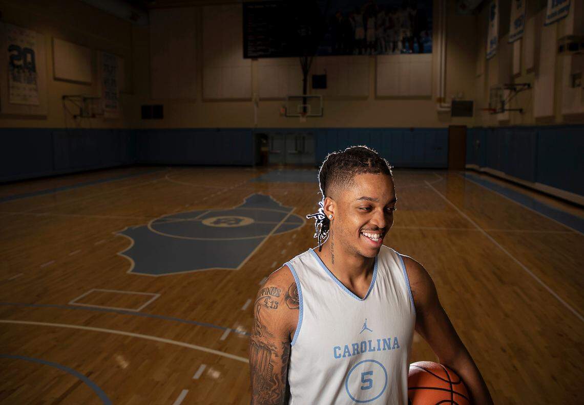 North Carolina’s Armando Bacot is photographed on Monday, Dec. 19, 2022, in Chapel Hill, N.C.