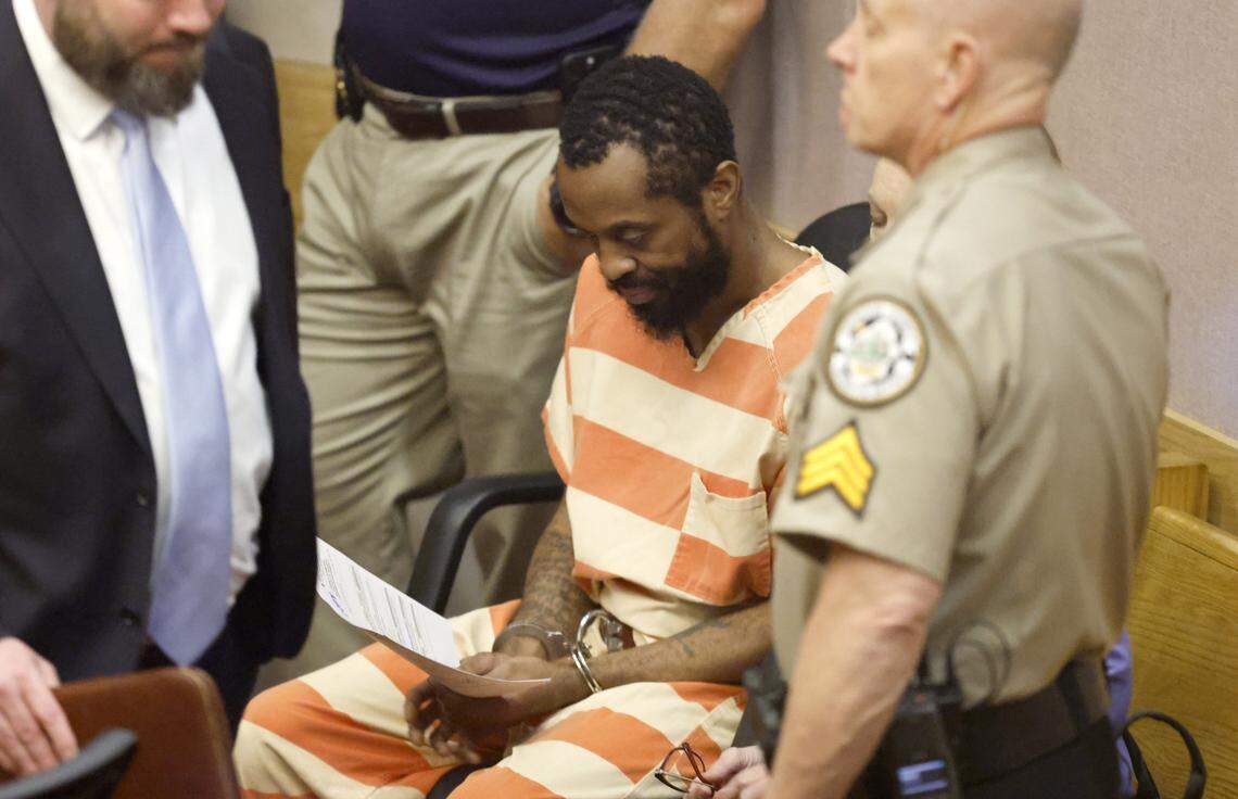 Wellington Dickens III makes his first appearance for an additional three murder charges at the Johnston County Courthouse in Smithfield, N.C., Wednesday, Oct. 29, 2025. Dickens is charged with four counts of murder in the deaths of his children.