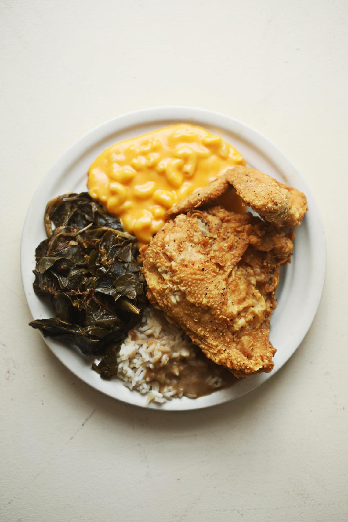 The Mecca’s fried chicken â€” a lunchtime best-seller, and arguably the best fried chicken in town â€” is fried chicken like your granny used to make, if you were lucky. You get half a chicken for a diner-like price of $13 â€” and that includes your choice of two sides.