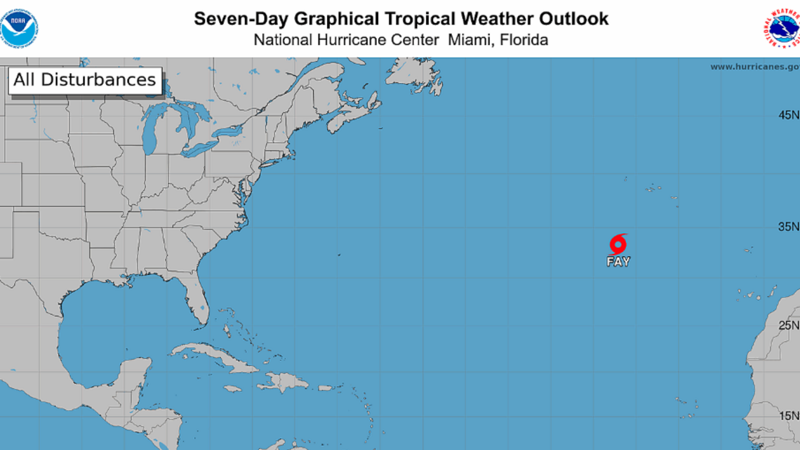 Tropical Storm Fay formed in the Atlantic Ocean. Could it impact NC?