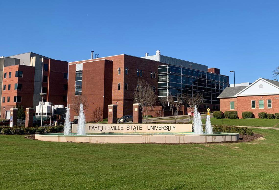 The campus of Fayetteville State University, the oldest public HBCU in North Carolina, photographed on March 3, 2021.