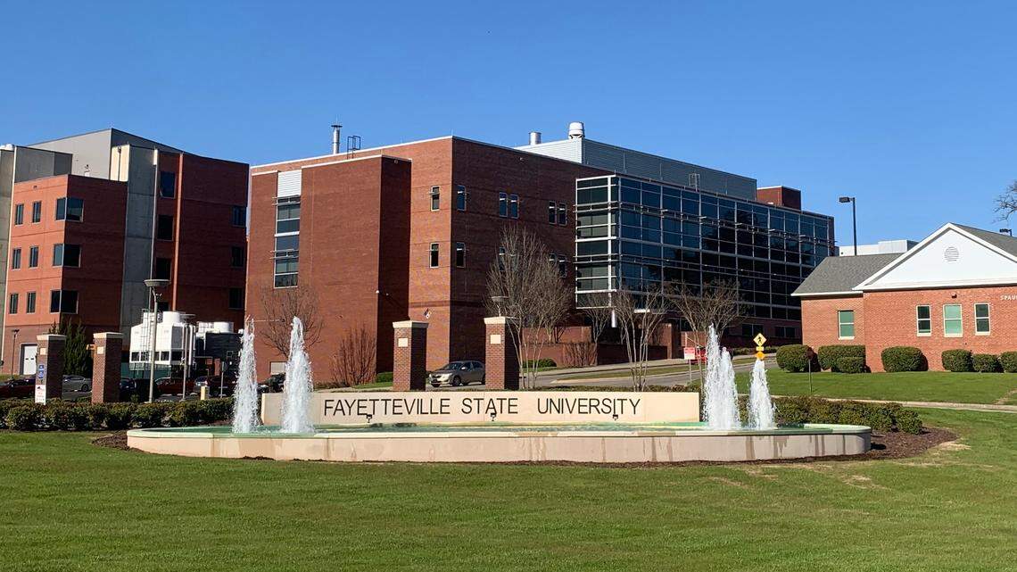 The campus of Fayetteville State University, the oldest public HBCU in North Carolina, photographed on March 3, 2021.