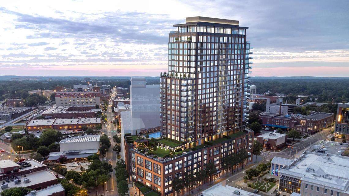 Penthouse condo in Durham’s newest 27-story skyscraper relists for record $5.99M