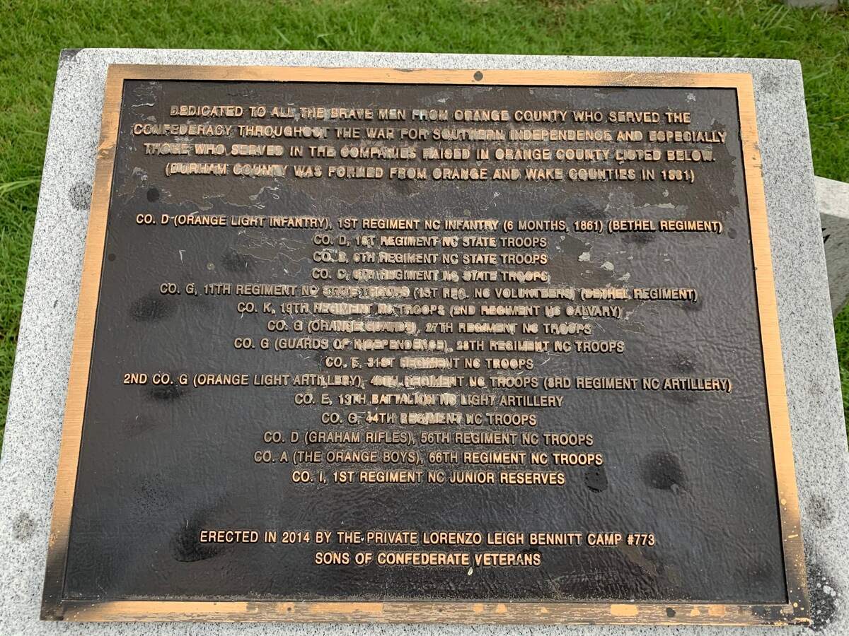 Cement still remains on the plaque from when it was vandalized in 2019.