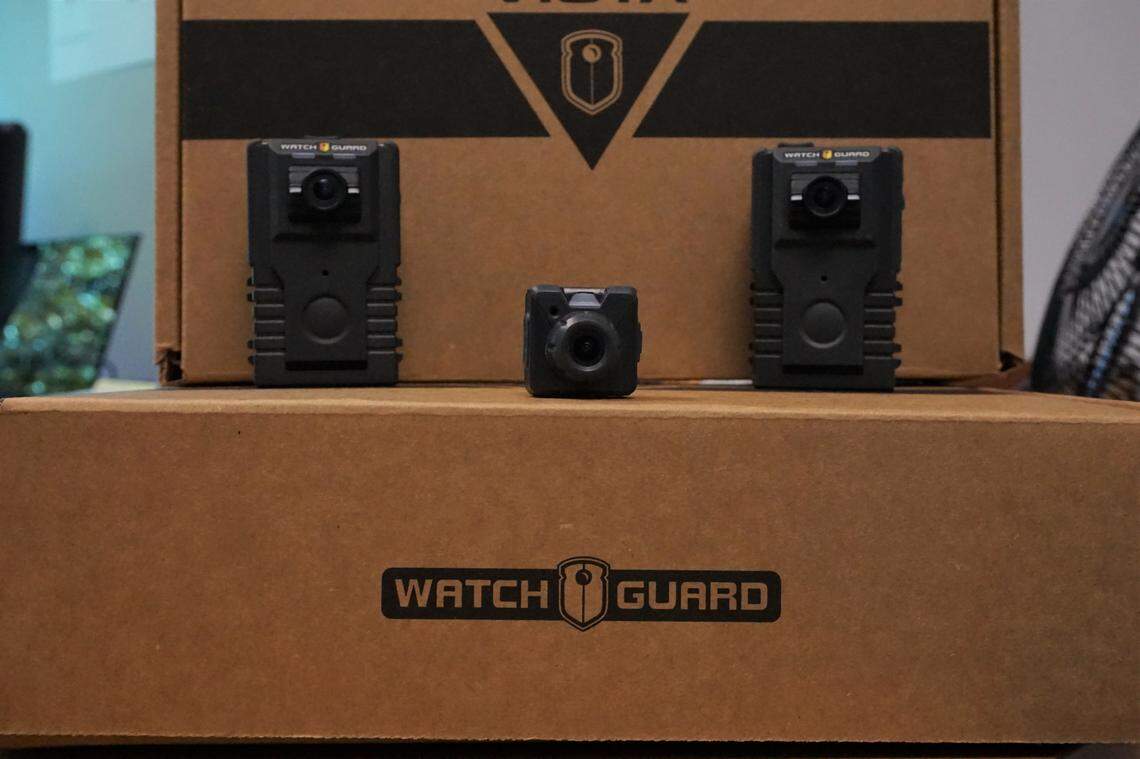 WatchGuard body cameras photographed by Trent Brown on July 25, 2019. The town of Cary, NC will be installing over 100 cameras like these on all of their officers in the fall of 2019.