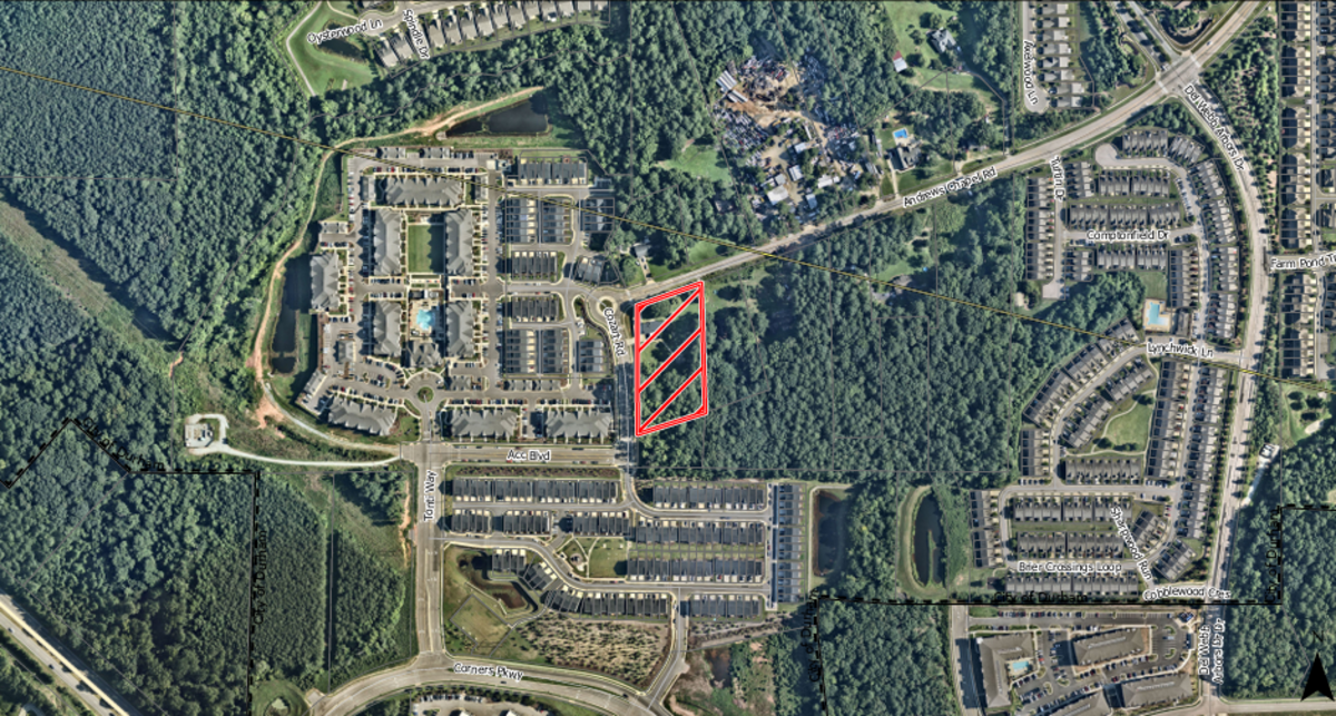 The owners of Durham’s International Delights restaurant proposed a project to transform 1.8 acres of land into a 60-unit apartment building.