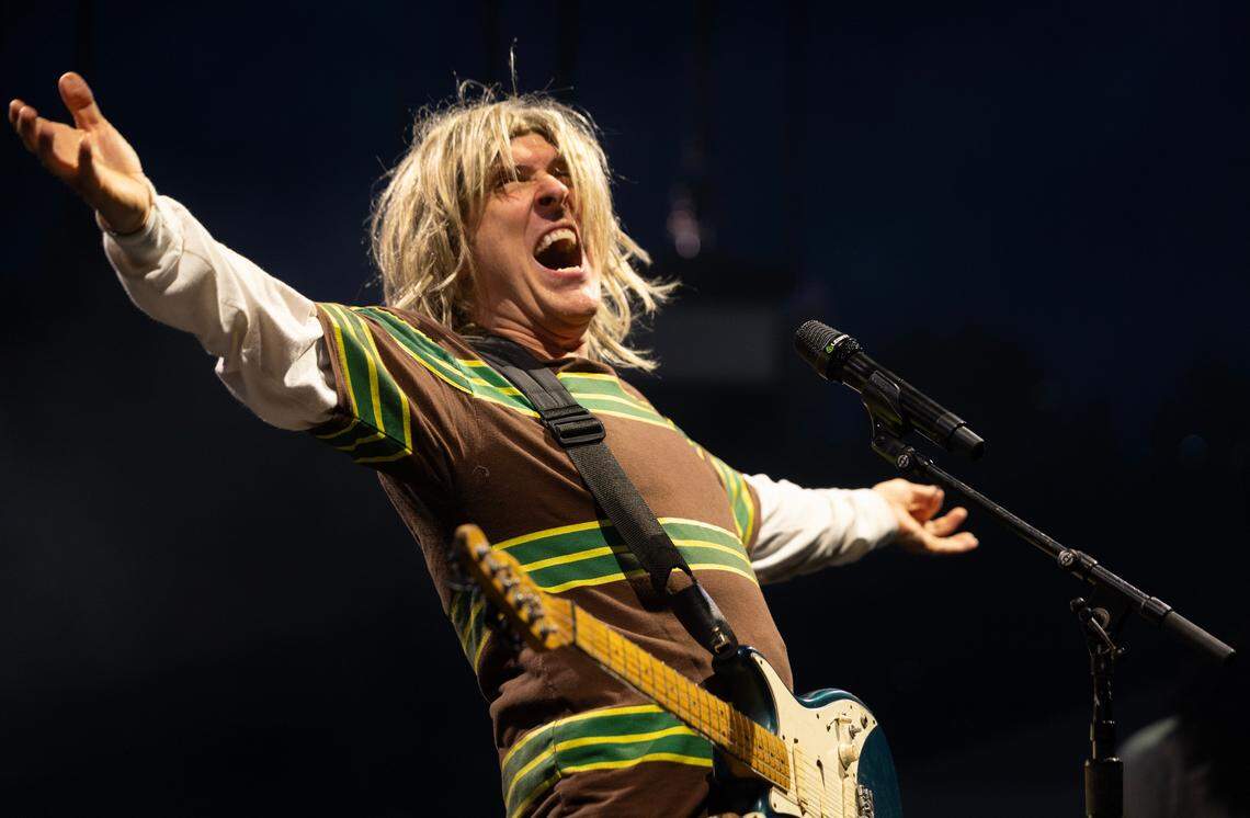 Weird Al Yankovic brings his “Bigger & Weirder 2025” tour to Raleigh, N.C.’s Red Hat Amphiteather, Thursday night, July 24, 2025.