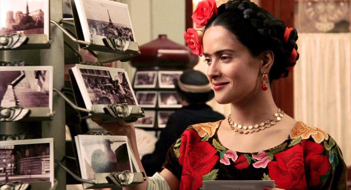 In the 2002 film “Frida,” Salma Hayek plays artist Frida Kahlo, earning an Oscar nomination for Best Actress.