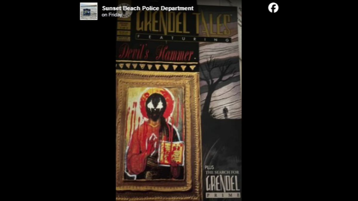 Sunset Beach police report “Grendel Tales: Devil’s Hammer” was among the controversial comics given out at the Trunk or Treat event.  