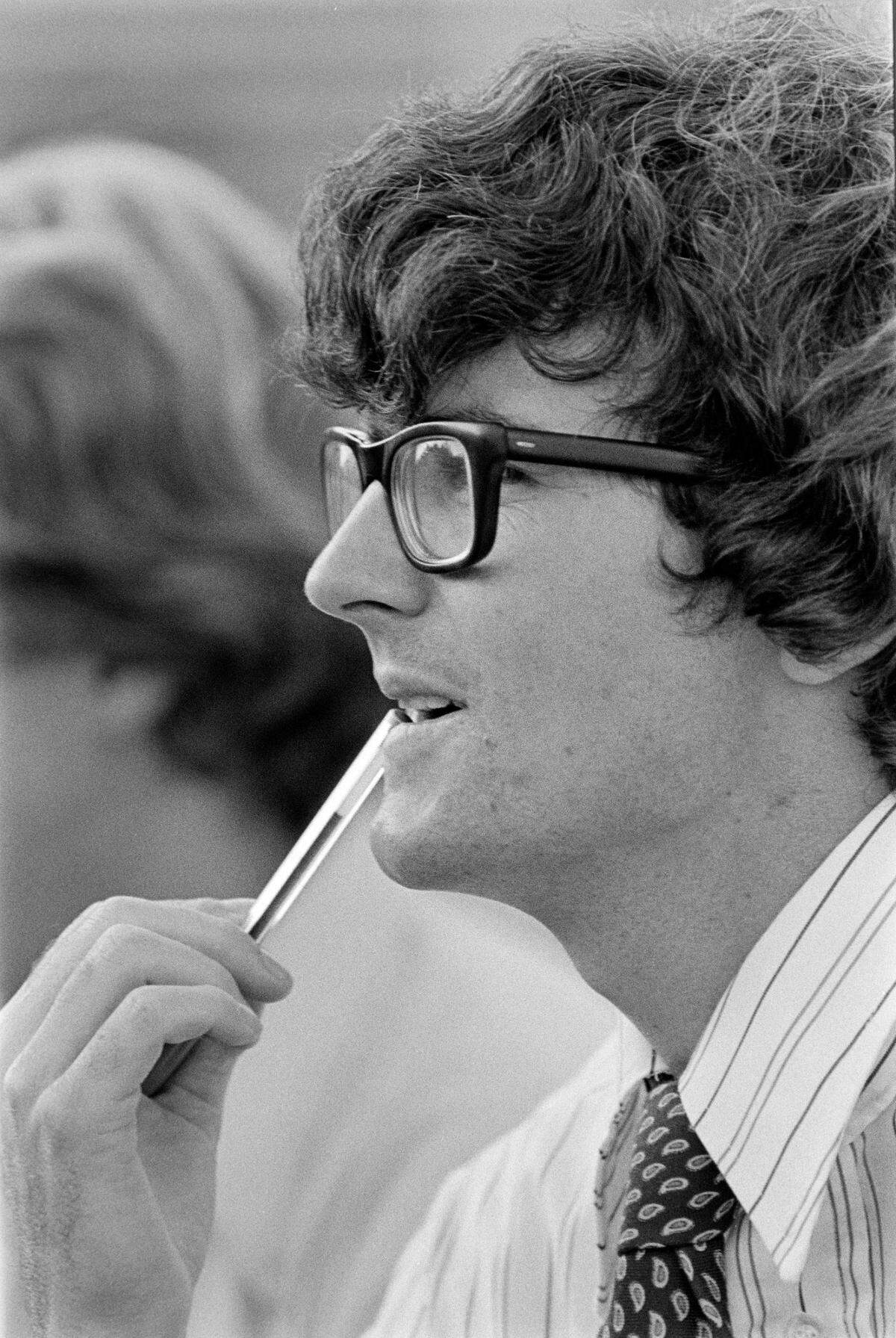 Anson Dorrance, coach of the UNC women’s soccer team on the sidelines in 1980.