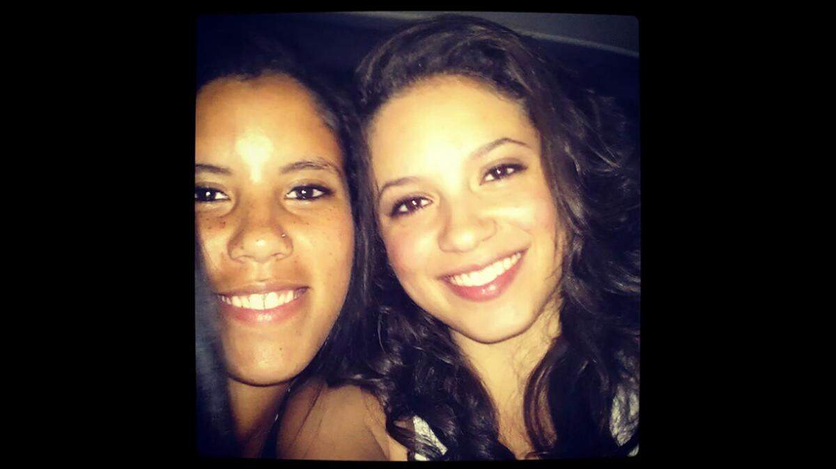 Karen Rosario, left, and slain UNC student Faith Hedgepeth, right.