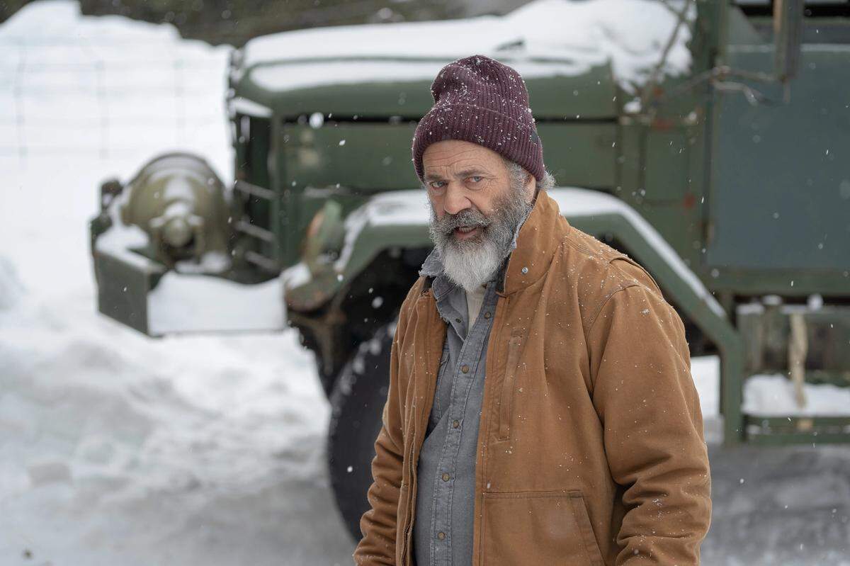 Mel Gibson stars in “Fatman,” a dark comedy about a 12-year-old who hires a hitman to take out Santa Claus.