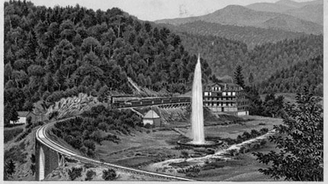 Helene destroyed a ‘geyser’ built to thrill rail passengers in NC 140 years ago