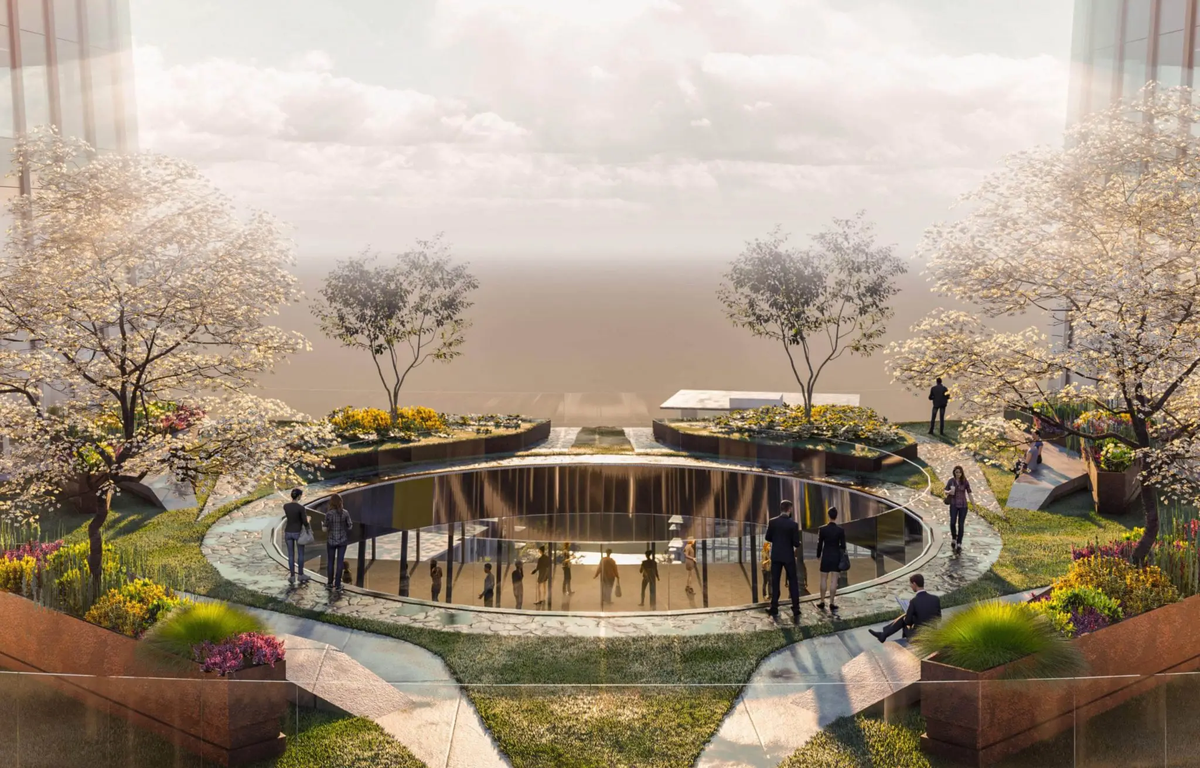 The sky bridge between the two mixed-use towers at 1000 Social will let visitors peer to the ground below at The Exchange Raleigh.
