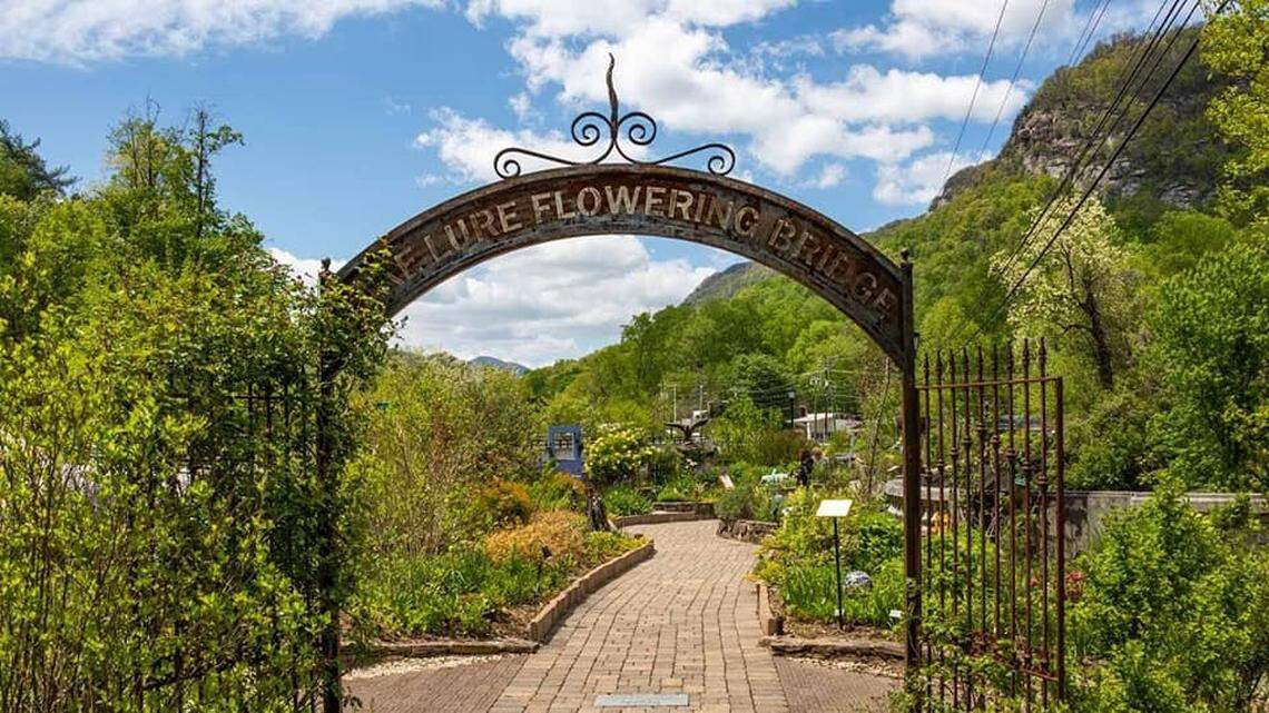 The Lake Lure Flowering Bridge opened in 2013 when the state deemed it obsolete for traffic, and a tourist attraction was born.