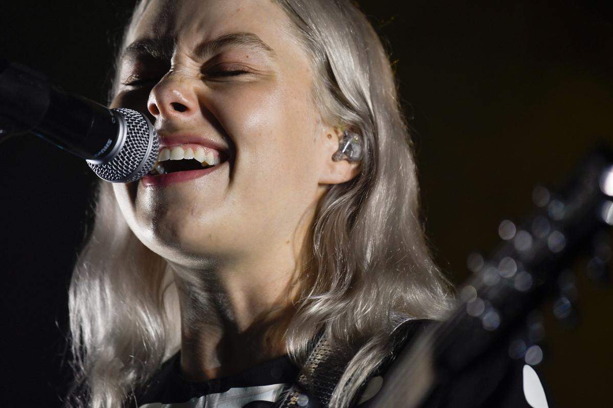 Phoebe Bridgers in concert at Raleigh, N.C.’s Red Hat Amphitheater Tuesday night, Sept. 21, 2021.