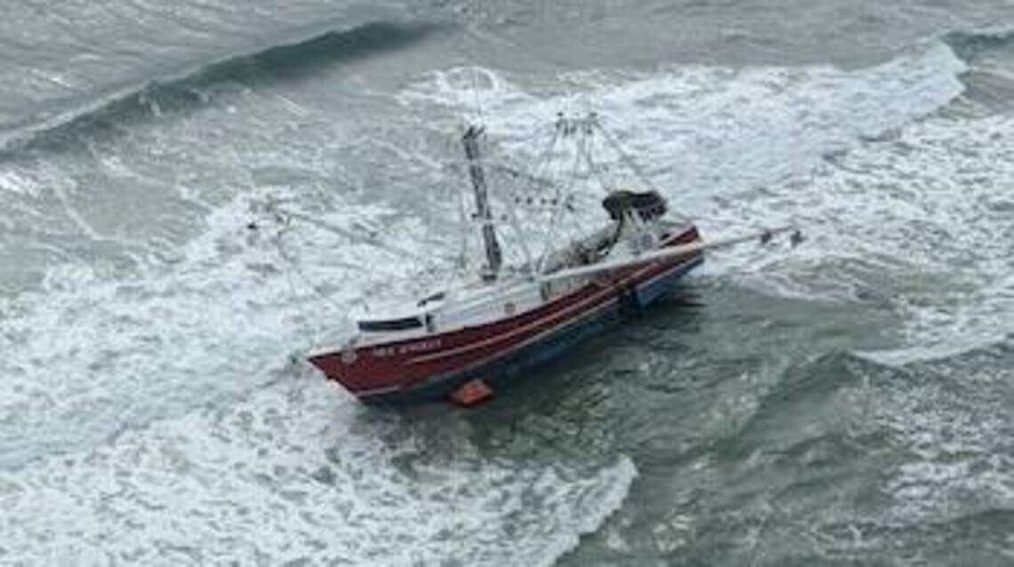 Crews work to move stuck boat before anything explodes at old bombing range on NC coast