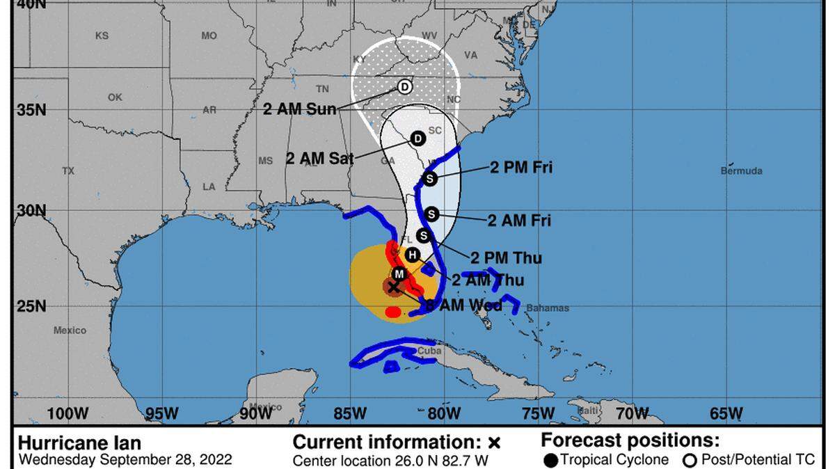 Hurricane Ian is forecast to make Florida landfall.