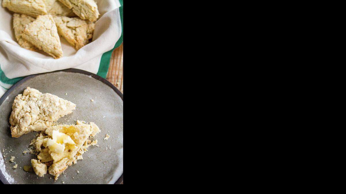 Serve Irish scones with butter, preserves, honey and even cream. 
