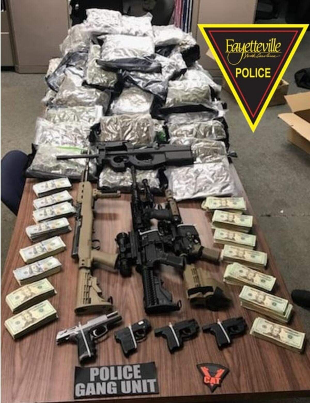 Fayetteville police arrested three people this week and seized drugs and weapons from a daycare.