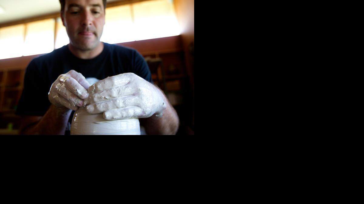 Josh Floyd, 39, is the new artist in residence at the N.C. Pottery Center in Seagrove, N.C. 
