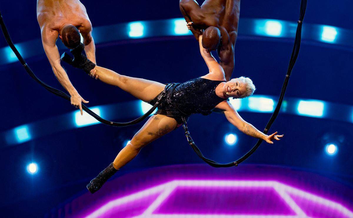 PINK in concert at Raleigh, N.C.’s Lenovo Center, Monday night, November 11, 2024.
