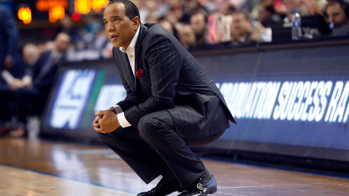 N.C. State head coach Kevin Keatts watches during the first half of N.C. State Wolfpack’s game against the Pittsburgh Panthers in the second round of the ACC Tournament at the Greensboro Coliseum in Greensboro, N.C., Wednesday, March 11, 2020.