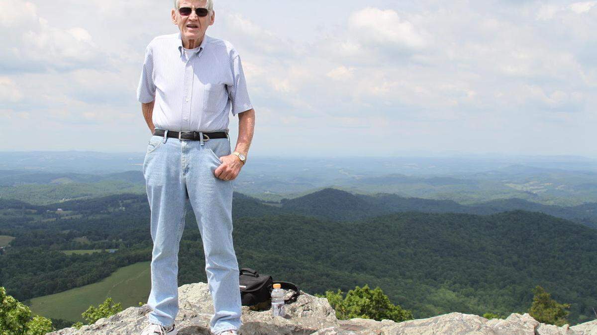 Lawrence Akers in his favorite place -- on top of a mountain