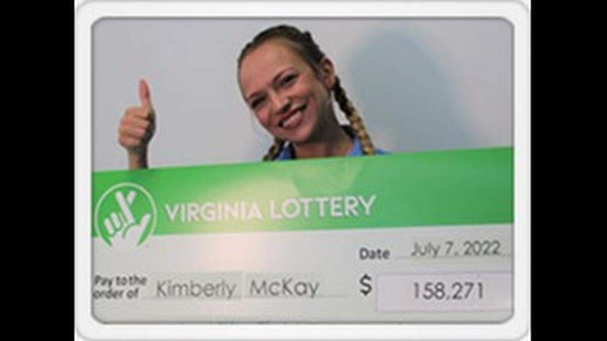 Kimberly McKay won a $158,270 Virginia Lottery jackpot using family birthdays to pick her numbers.