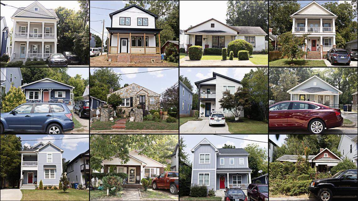 These house-by-house images show how much a block near downtown Raleigh has changed