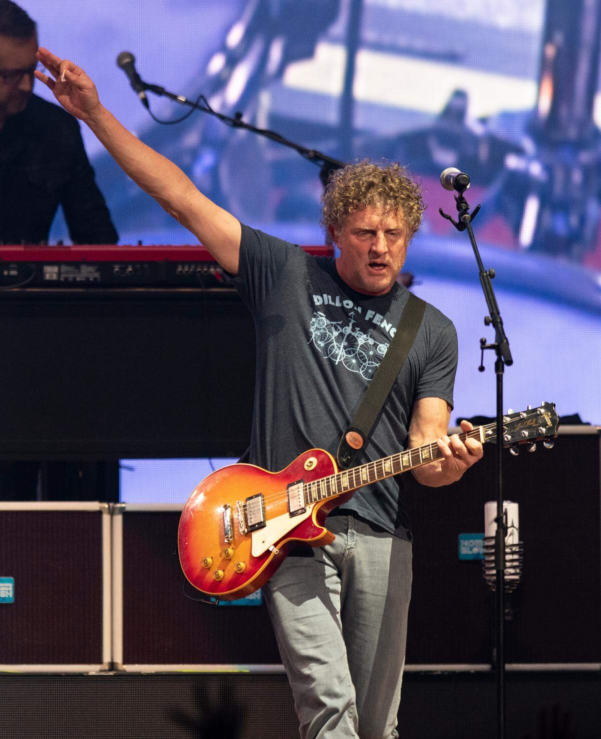 Mark Bryan, lead guitar player for Hootie and the Blowfish, in concert at Raleigh’s PNC Arena.