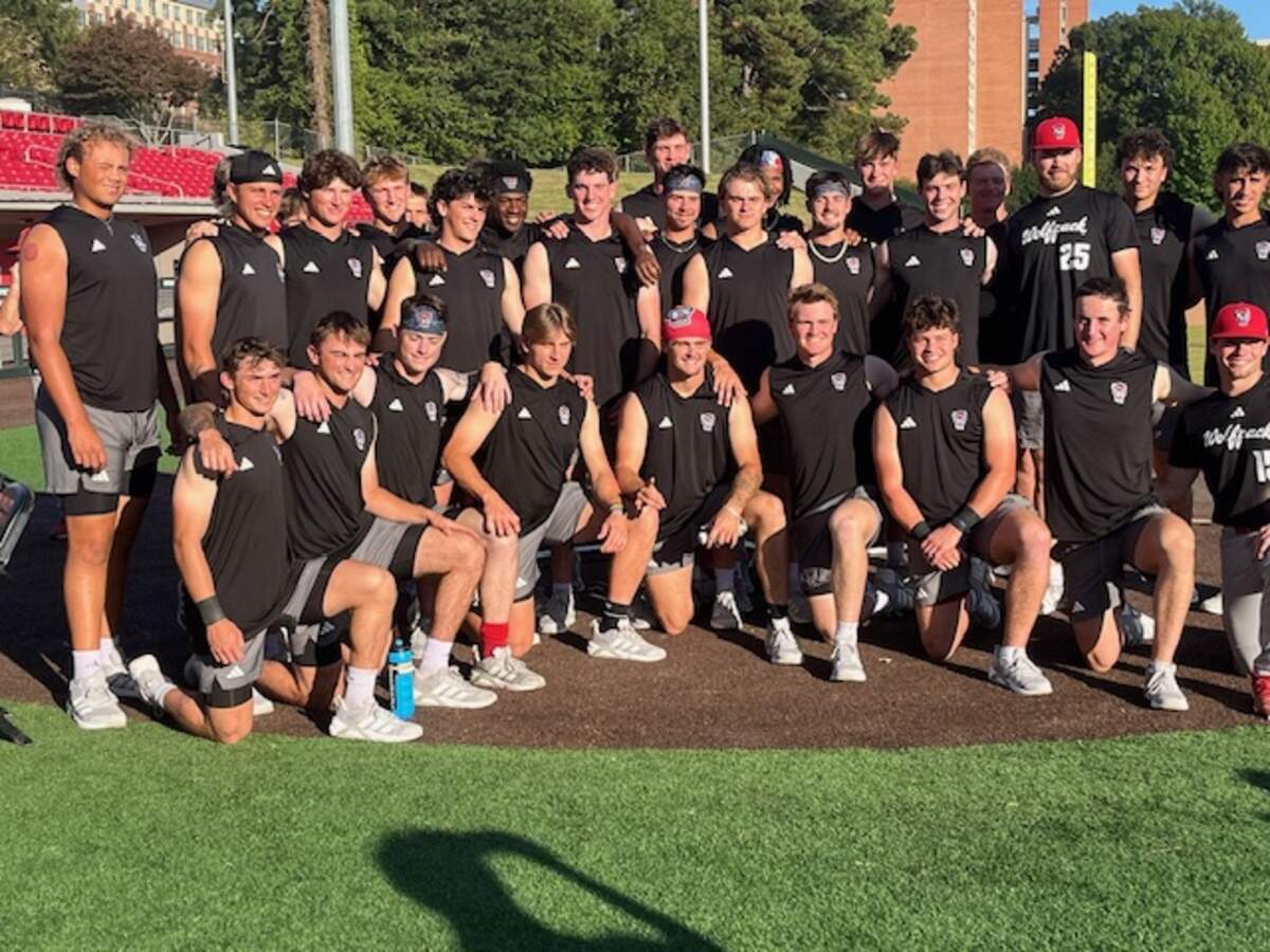 NC State baseball team shows support and appreciation for Wolfpack’s 1968 ACC champs and College World Series team on Oct. 3, 2025.