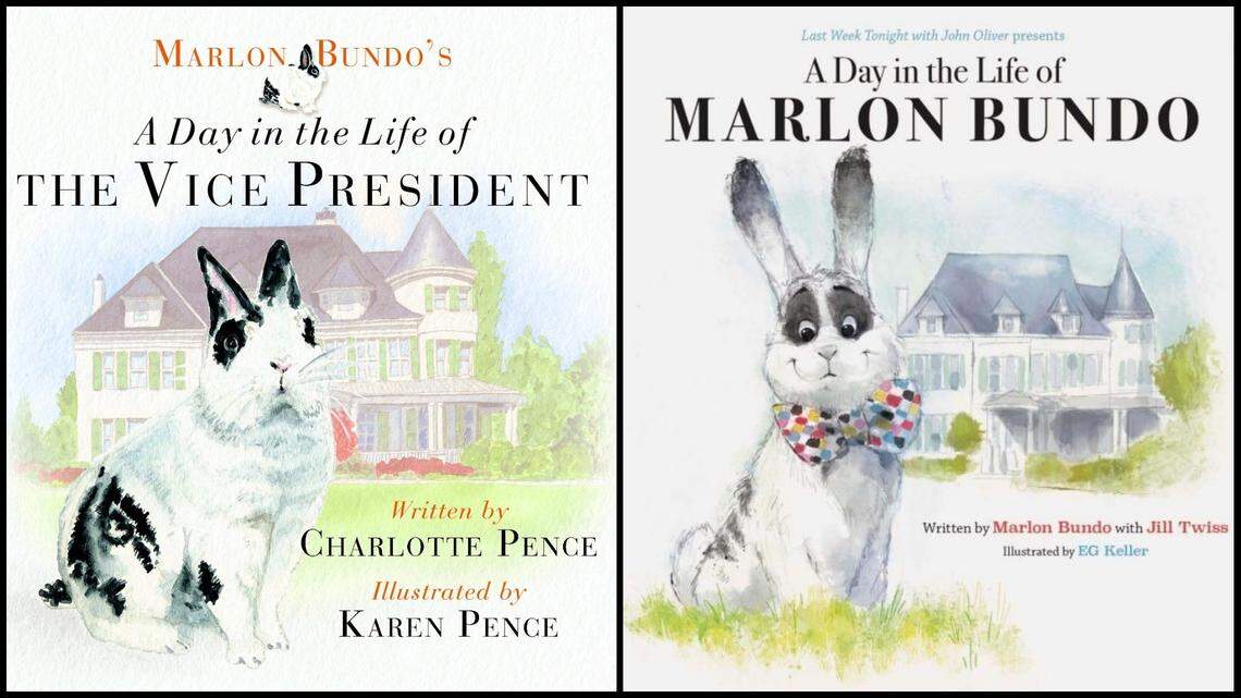 A tale of 2 books about the VP's bunny: one from John Oliver, the other Pence's family
