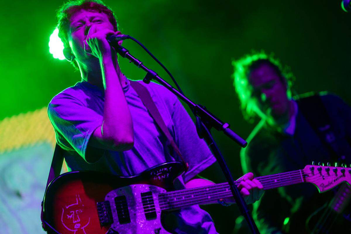 King Krule performs Thursday, Sept. 7 2023 at Moore Square in Raleigh during the annual Hopscotch Music Festival.