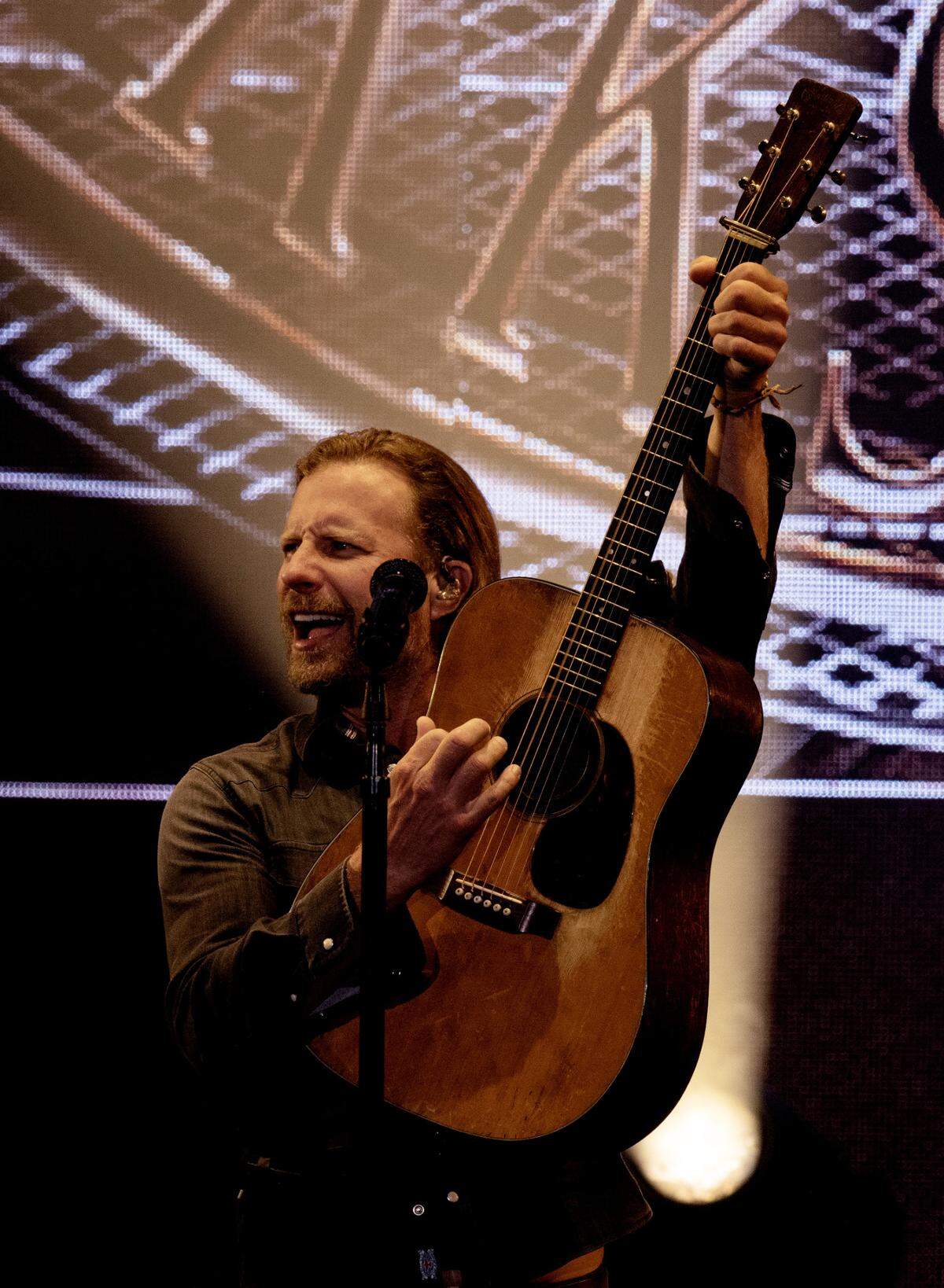 Dierks Bentley plays Raleigh’s Coastal Credit Union Music Park at Walnut Creek, Friday night, June 16, 2023.