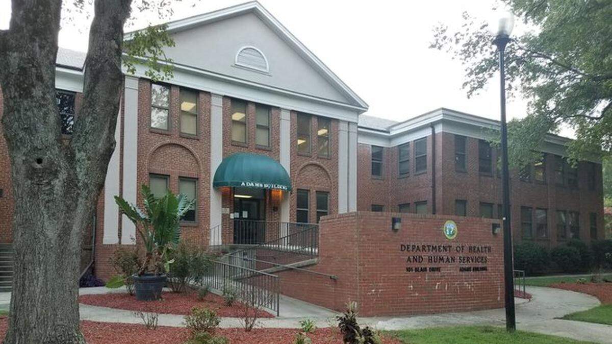 The North Carolina Department of Health and Human Services headquarters is at the Dix campus in Raleigh.