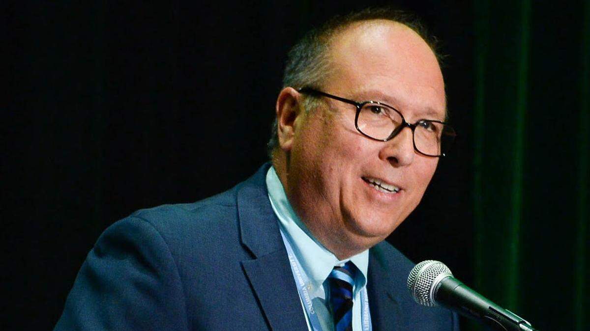 Bill Church speaks at an awards ceremony in Sarasota, Fla., in 2016.