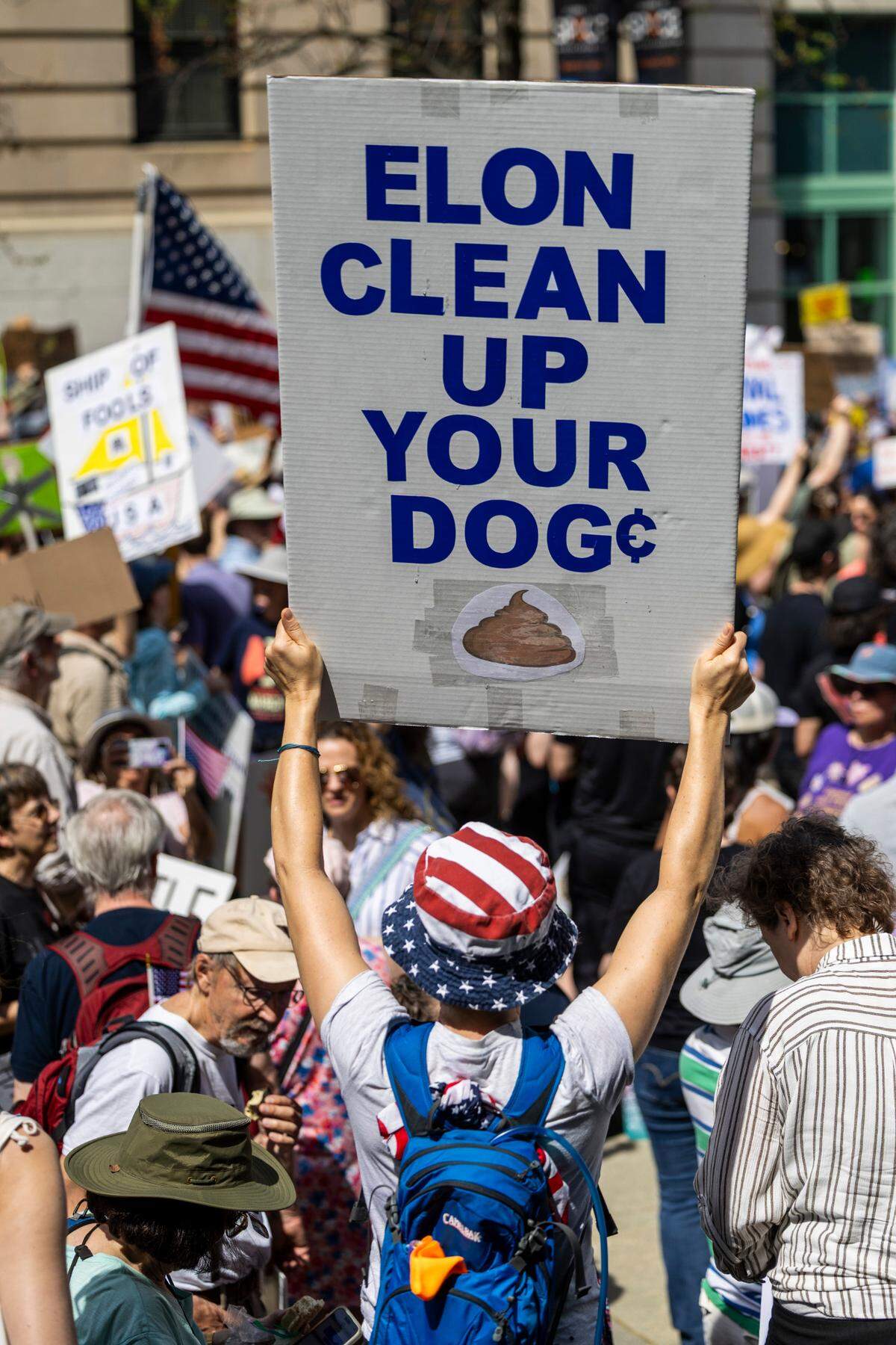 Elon Musk’s “Department of Government Efficiency” drew the wrath of many protesters.