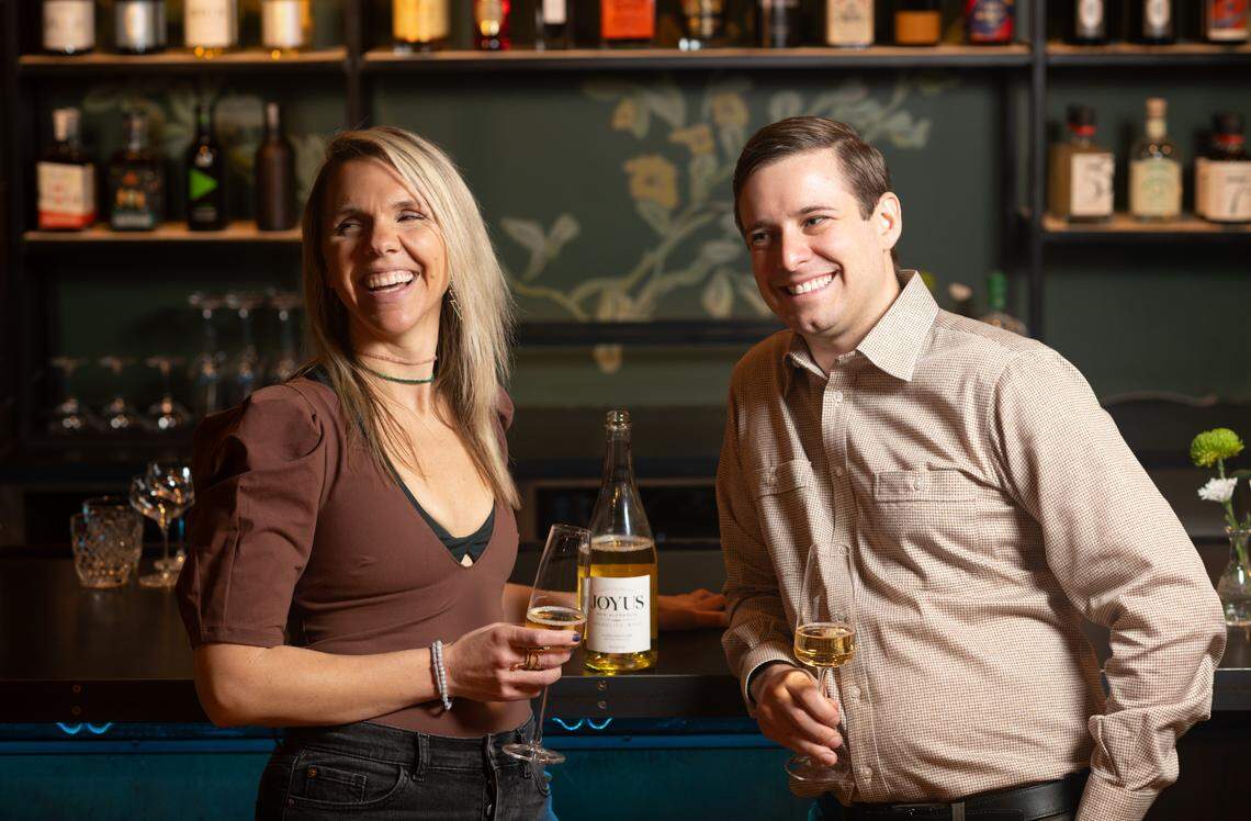 Umbrella Dry Bar opens as Raleigh’s first spirit-free cocktail bar, owned by Meg Paradise, left, and Kevin Barry.
