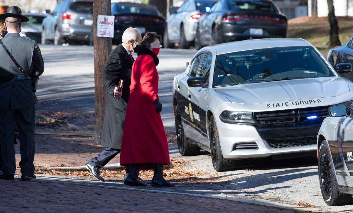 North Carolina Secretary of State Elaine Marshall leaves the Executive Mansion after being sworn in on Saturday, January 9, 2021 in Raleigh, N.C. Marshall has served as secretary of state since 1997.