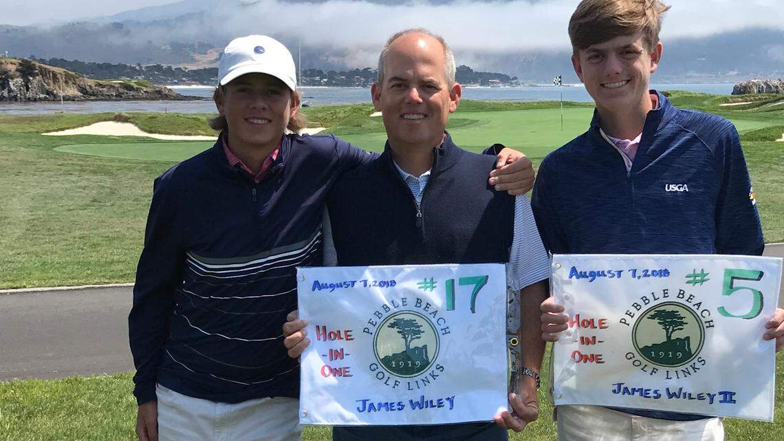 Raleigh father and son each hit a hole-in-one during round of golf at Pebble Beach