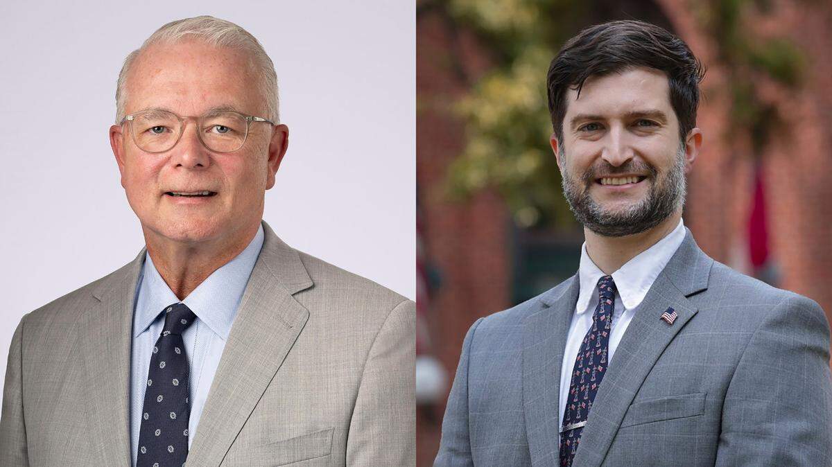 Republican candidates for State auditor, from left: Davel Boliek and Jack Clark.